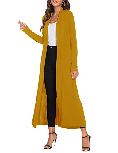 Image of Bluetime Women Floor Length Open Front Cardigan