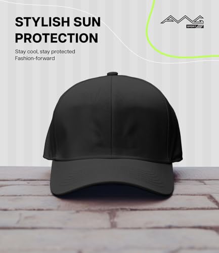 Image of AWG ALL WEATHER GEAR Baseball Cap for Men | UPF 50+ Sun Protection, Moisture-Wicking Sweat Band | Gym, Cricket, Golf Free Size for Teens, Men & Women