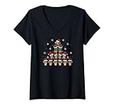 Photo Gallery donna carino cactus albero di natale succulento cactus natale maglietta con collo a v Photo Gallery donna carino cactus albero di natale succulento cactus natale maglietta con collo a v