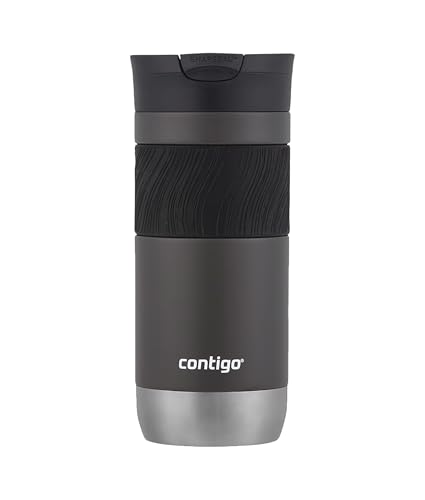 Contigo Byron 2.0 vaso térmico, vaso aislante de acero inoxidable con cierre Snapseal, termo de café, 100 % antiderrame, tapa apta para lavavajillas, sin BPA, mantiene el calor hasta 6 horas, 470 ml