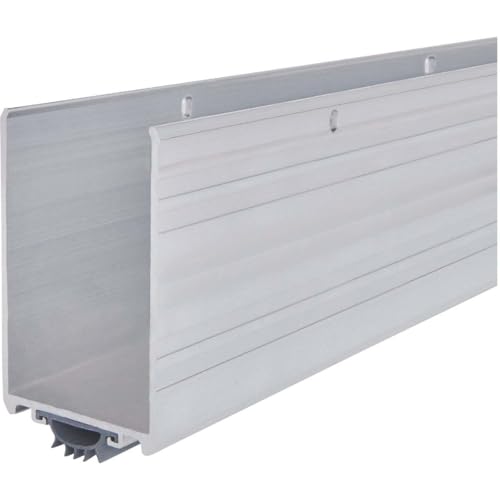 M-D Building Products 68593 U Shaped Aluminum Door Sweep with Vinyl Seal & Kick Plate – Front Door Weather Stripping Bottom Seal, Energy Saving Door Bottom Extender for Exterior Doors, 36 Inch Silver by M-D Building Products - Used condition - Image 5