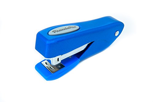 Small Office Stapler, PraxxisPro Fortis Compact Grip, Mini Desktop Stapler (Blue)