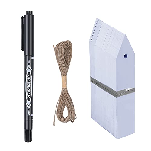 Flintronic 100Stk Plastik Pflanzschilder,Beschriften Stecketiketten Set,Label,Pflanzen Beschriftung + Marker Pen + Juteband (5m), Wetterfeste Pflanzenetiketten zur Kennzeichnung des Keimlingswachstums