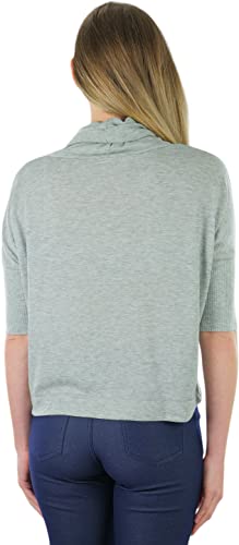 Image of ToBeInStyle Women's Classic Knit Fold Over Turtleneck Pullover