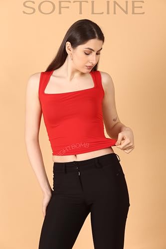 Image of SIGHTBOMB SKIMS V Strap Ultra Soft Feather Touch Micro Fiber Cuddle TEE Tops for Women TOP