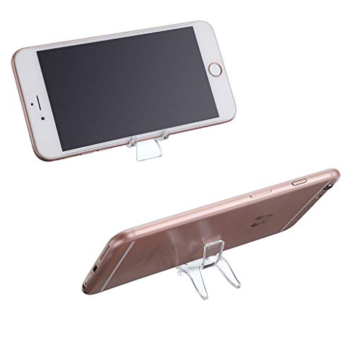 Hipiwe 10 Packs Acrylic Triangle Display Holder - Clear Plastic Display Easel Stands For Geodes Rock Mineral Agate Fossil Coral Small Collectibles Display Stands, Small #TOP3