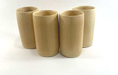 Bamboo Wood Drinking Cup 12 oz (4 Pack)