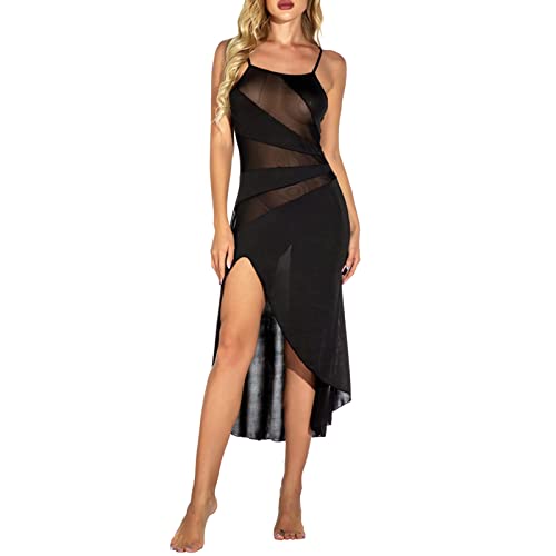 Genérico Lenceria Sexy Mujer Picardias Vestido Sexy Mujer Ropa interior sexy de falda larga de encaje sexy para mujer Medias Sexy Mujer Juguetes Para Mujer Sexuales Ropa Interior Mujer Sexy (Black, L)