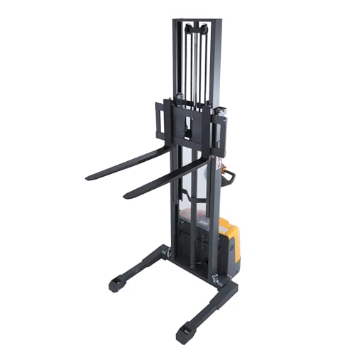Aequanta Full Electric Pallet Stacker, Electric Drive and Lift Stacker, 3300 Lbs Capacity 118
