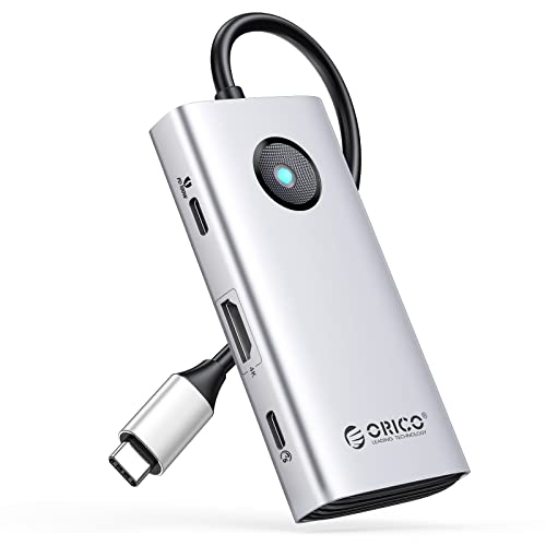 Docking Station, 6 in 1 USB 3.0 Hub con HDMI 4K+PD100W+3 USB-A 3.0+1 USB-C 3.0, adattatore multiPort USB C HUB per MacBook/Dell/HP/Surface/Lenovo - Hub USB - Immagine 7