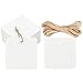 100 Pcs Square Gift Tags with String,Blank White Paper Tags with 100 Feet Jute Twine for Wedding Favor,Christmas