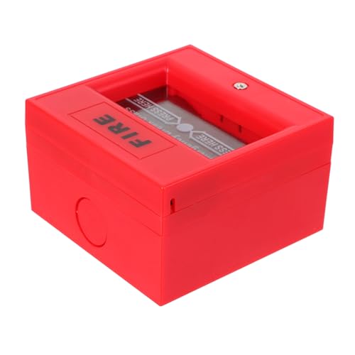 TOVINANNA Botón de Parada de Emergencia Manual Reiniciable Rojo Interruptor de Alarma contra Incendios Compatible Sistemas Tradicionales Pulsador de Parada de Emergencia para Seguridad