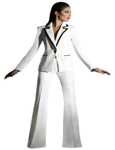 Costume 2 pièces femme veste à un bouton et pantalon élégant
