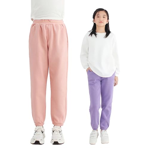 2 Pack Unisex Boys Girls Winter Warm Polar Fleece Stretchy Jogger Sweatpants2