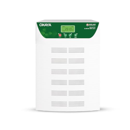 Image of Okaya 5.4KVA 48V MPPT Solar PCU | Dual Interleaved MPPT for Faster & Efficient Solar Charging | True Sine Wave Off-Grid Solar Inverter for Home, Office & Shops |Durable & Reliable | 36-Month Warranty