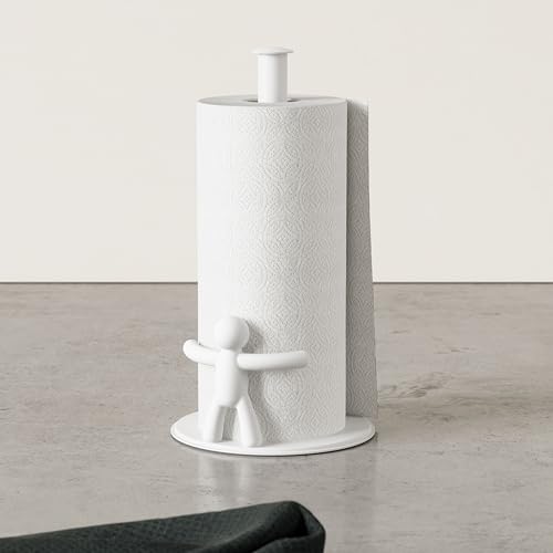 Umbra - Buddy, portarollos de Toallas de Papel para mostrador de Cocina, Blanco - imagen 2