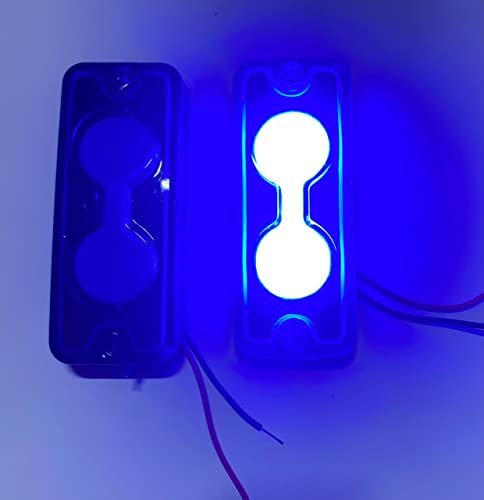 Image of AUTO MT 2PC CAR LED Light Side Panel Indicator for All VEHICHLE Maruti Maruti 800 Alto Van Bus Truck Maruti Gypsy King (2PC BLUE COIN SIDE Indicator)