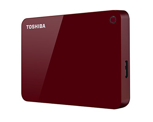 HD Externo Portátil Toshiba Canvio Advance 1TB Vermelho USB 3.0 - HDTC910XR3AA