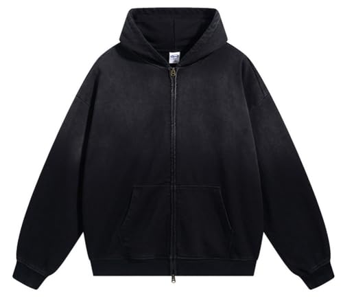 Mens Acid Wash Hoodies Oversized Unisex Heavyweight Hoodie Vintage Sweatshirt Men Women Streetwear