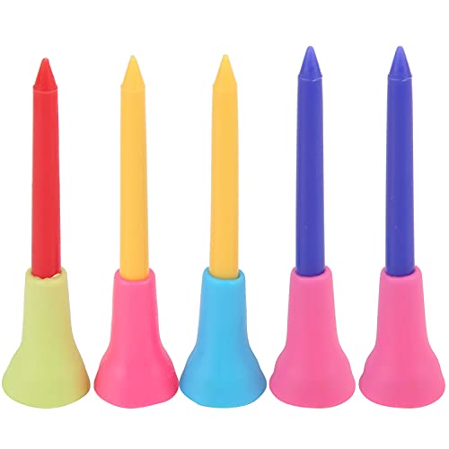 ZIZEV Ball Holder, Tees, Bright Colors, 5 Pieces, Ball Holder, Grip for Sports Field