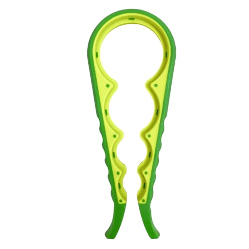 Image of 4 in 1 Jar Opener Multi-Function Bottle Opener Non Slip Remover Tool for Seniors with Arthritis and Anyone with Low Strength(Green Yellow)