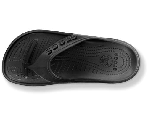 Image of crocs Unisex Baya Black Rubber Flip Flops Thong Sandals