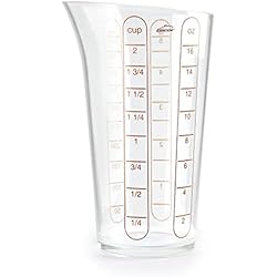 Vaso Medidor Braun Lacor - 67075 - Vaso Medidor Básico, Recipiente con Medidas, Medidor de Líquidos, Plástico de Máxima Calidad, Libre de BPA, 8,5 cm, 0,5 L