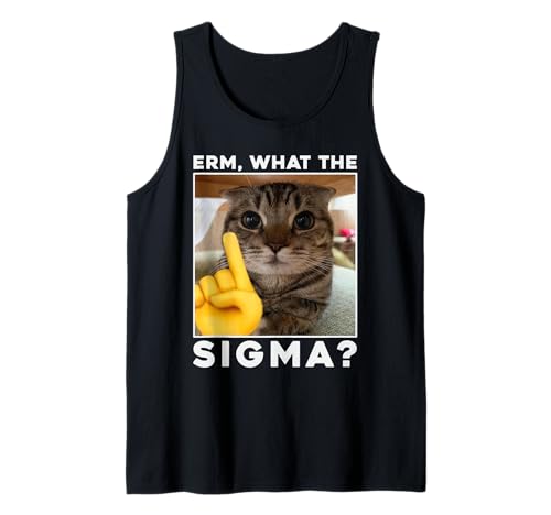 Erm What The Sigma Funny Cat Meme Humor Tank Top