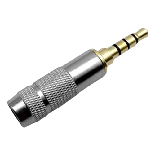 Samuliy Adaptador de micrófono, conectores de cable de altavoz de soldadura de 3,5 mm | Adaptador de auriculares estéreo para equipos de audio, teléfonos móviles
