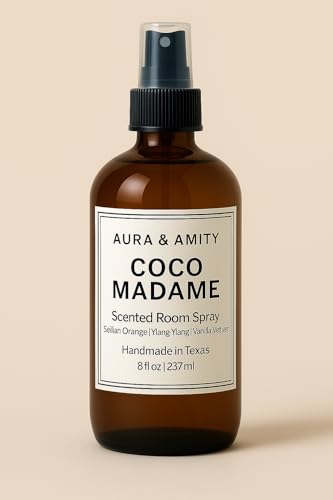 Image of Aura & Amity Premium Room & Linen Spray - Handmade Luxury Fabric & Home Fragrance Mist, Long-Lasting & Eco-Friendly (CoCo Madame)