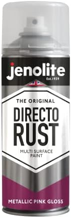 JENOLITE Directorust Metallic Gloss Spray Paint | GUN METAL GREY | Multi-Surface Paint | All-In-One Primer, Undercoat and Topcoat | 400ml