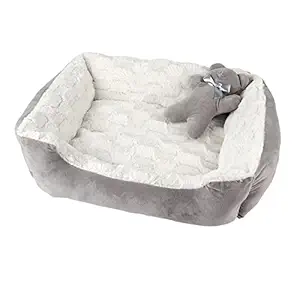 Indy Mall Soft Warm Pet Bed Dog Cat Cozy Cushion Mats Anti Slip Plush Bed Blanket Gray