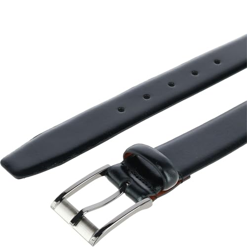 Trafalgar Men's Matteo 35mm Feather Edge Leather Dress Belt with Italian Buckle3