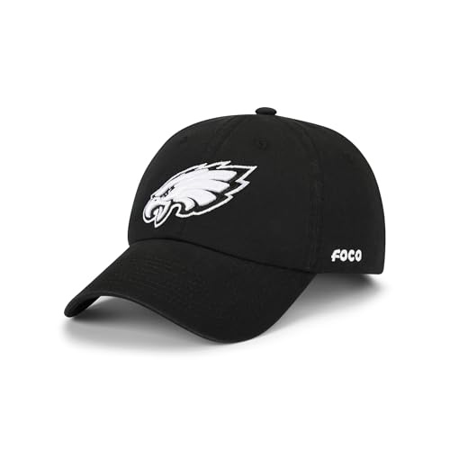 Casquette de baseball NFL FOCO noir et blanc taille unique pour homme