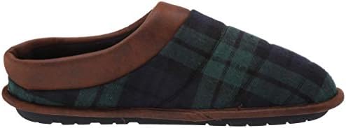 Dearfoams Men's Clog Slipper, Black Watch Plaid, large | Image 5