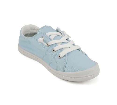 Image of Soda Flat Women Shoes Linen Canvas Slip On Sneakers Lace Up Style Loafers Zig-S