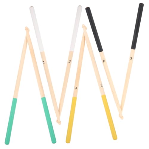 Baquetas de madera de arce para percusión 4 pares miniatura 1