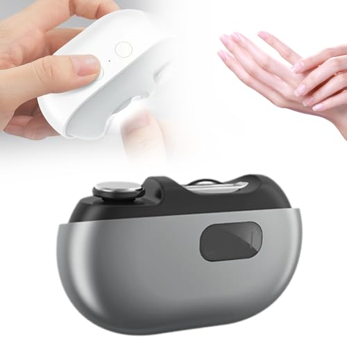 3 in 1 自動電動爪切り 研磨付き 電動爪切り 2段階の速度調節機能付き 爪カッター 自動爪切り 高齢者用 ベビーネイルケア (ブラック)