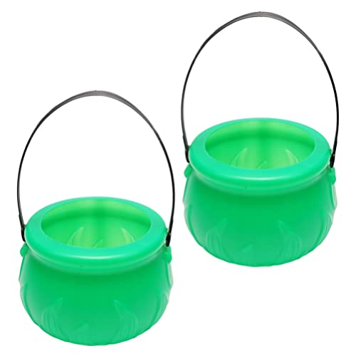 PRETYZOOM 2pcs Flame Pail Candy Holder St. Patrick's Day Decor Delicate Bucket Lovely Candy Bucket St. Patrick's Day Bucket Storage Barrel Creative Bucket Party Favor Holder