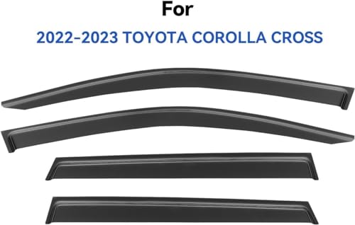 Image of Window Visors Rain Guards for 2022 2023 2024 2025 2026 Toyota Corolla Cross, Out-Channel Window Vent Wind Deflectors Visors Shades for 22 23 24 25 26 Corolla Cross L LE XLE