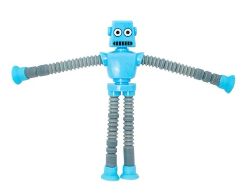 Robo Pop It Tubo com Luz LED – Brinquedo Infantil Estica, Puxa e Gruda, Divertido e Interativo para
