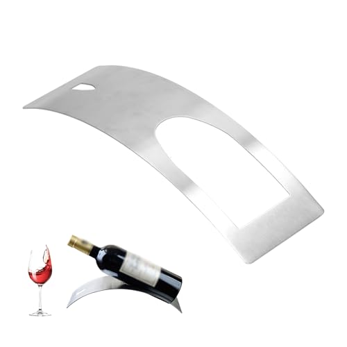 HERCHR Portabotellas de Metal, Acero Inoxidable Arco Metal Botellero Soporte, Vino Individual Portabotellas, Sobremesa Botellero Decorativo para viviendas y Bares