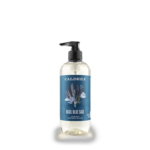 Caldrea Hand Wash Soap, Basil Blue Sage Scent, 10.8 Oz