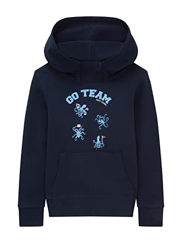 TOM TAILOR Jungen Kinder Hoodie mit Print 1035064, Blau, 128-134