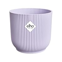elho Vibes Fold Rund 14 Pflanzentopf - Blumentopf für Innen - 100% recyceltes Plastik - Ø 14.1 x H 12.9 cm - Lila/Zartes Lila