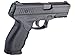 Swiss Arms 24/7 Semi-Auto BAX System CO2 Powered Airsoft Non-Blowback Pistol with Hop-Up, 305-395 FPS, Black (280323)