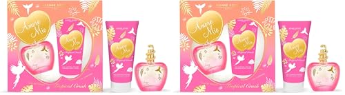 JEANNE ARTHES - Coffret Cadeau pour Femme - Amore Mio Tropical Crush - Eau de Parfum 100 ml + Lait pour le corps 200 ml - Parfum Musc Coco - Fabriqué et...