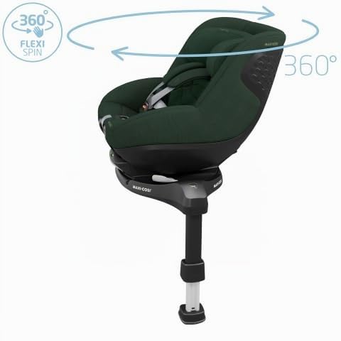 Maxi-Cosi Pearl 360 Pro i-Size Siège Auto 3 Mois - 4 Ans, Siège Auto Rotatif à 360° et coulissant avec Technologie SlideTech, 5 Positions d'inclinaison, Authentic Green
