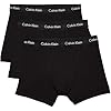 Calvin Klein Pack de 3 Calzoncillos Bóxer para Hombre Algodón Elástico, Negro (Black W Black WB), M