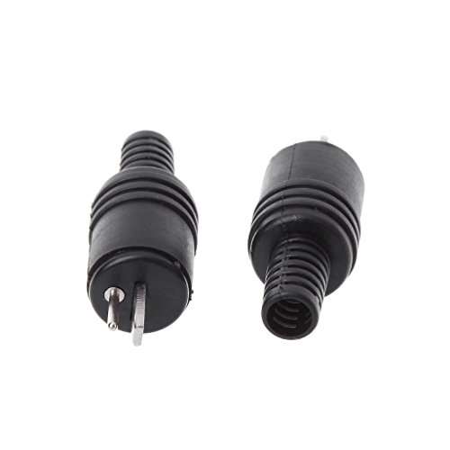 Conector DIN de 2 pines macho negro pack de 10 adaptadores de señal para terminal de cable de altavoz 6